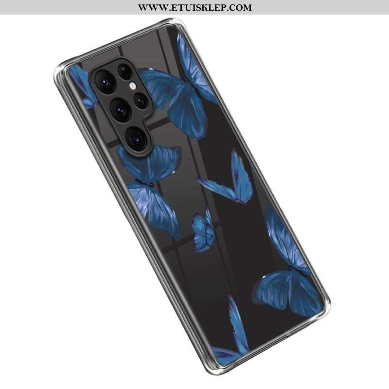 Futerały do Samsung Galaxy S23 Ultra 5G Niebieskie Motyle